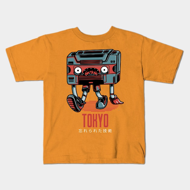 Tokyo Street Style Modern Artwork Kids T-Shirt by New East 